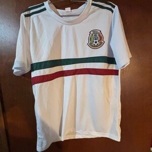 Mexico White Soccer Team Shirt Mens small